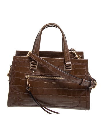 Embossed Leather Top Handle Bag