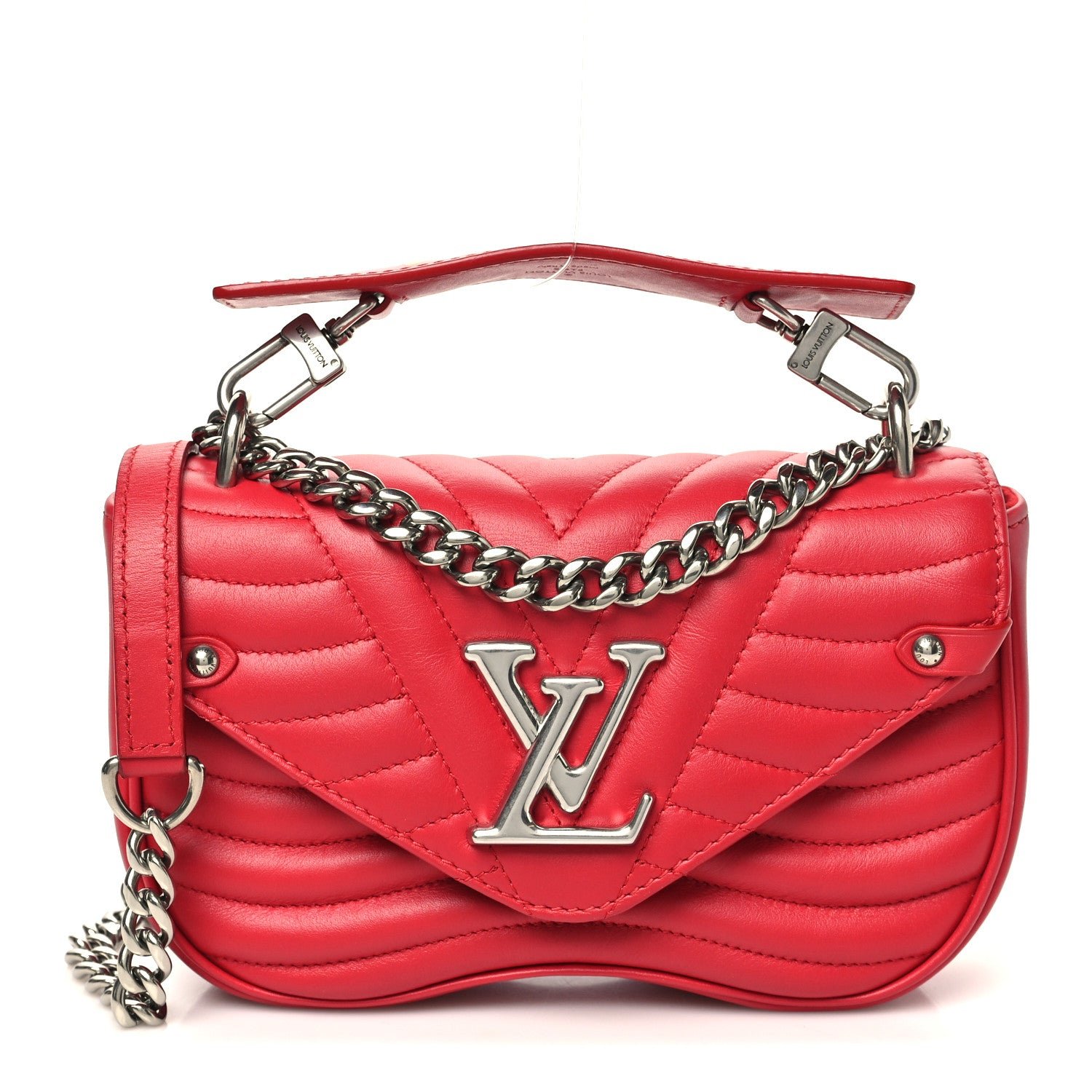 Louis Vuitton Calfskin New Wave Chain PM Scarlet