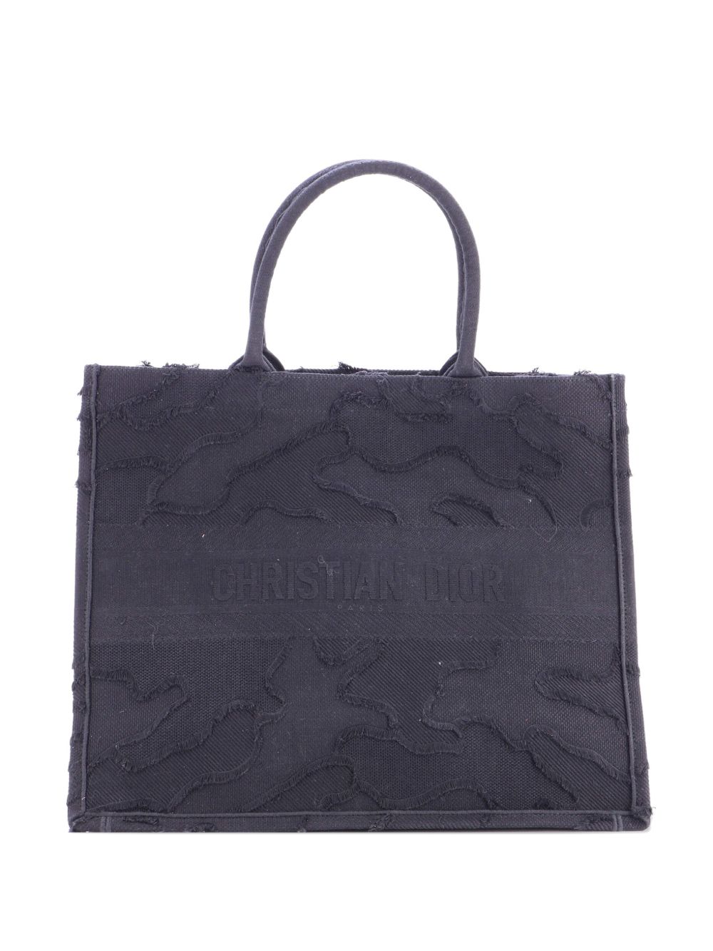 Book Camouflage Embroidered Canvas Large tote bag