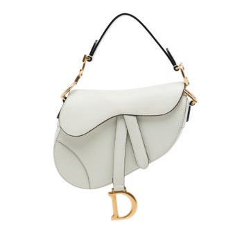 Mini Grained Calfskin Saddle Bag