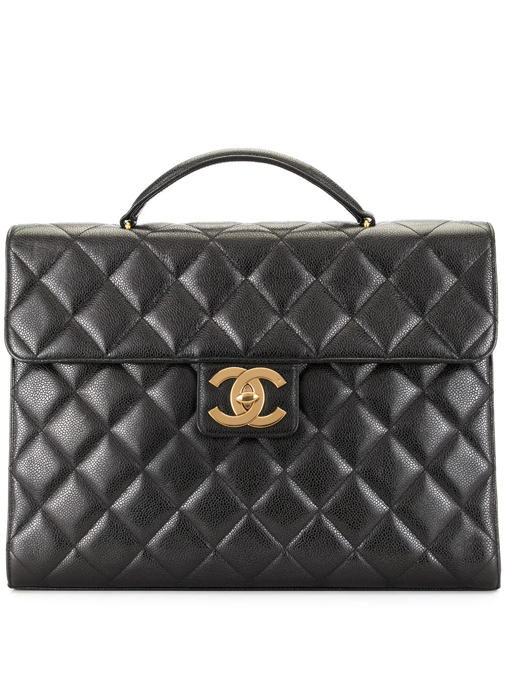 diamond quilted briefcase