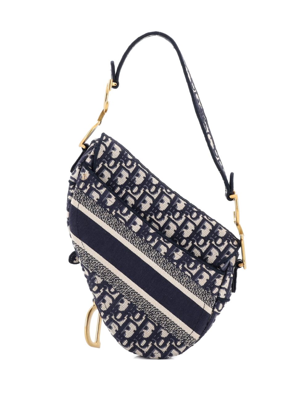 Dior Saddle Handbag Logo Embroidered Oblique Canvas Medium shoulder bag