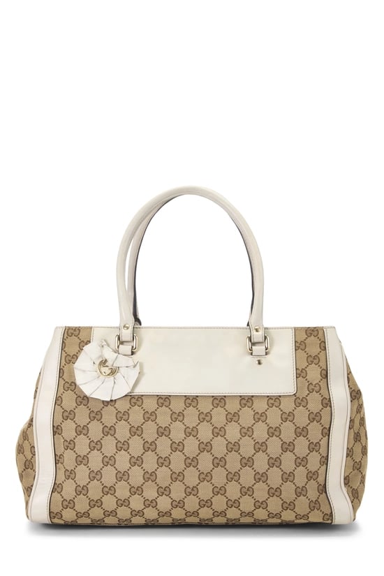 White Original GG Canvas Trophy Handbag