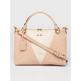 Louis Vuitton Beige Rose Creme Monogram Empreinte Leather V MM Tote Bag