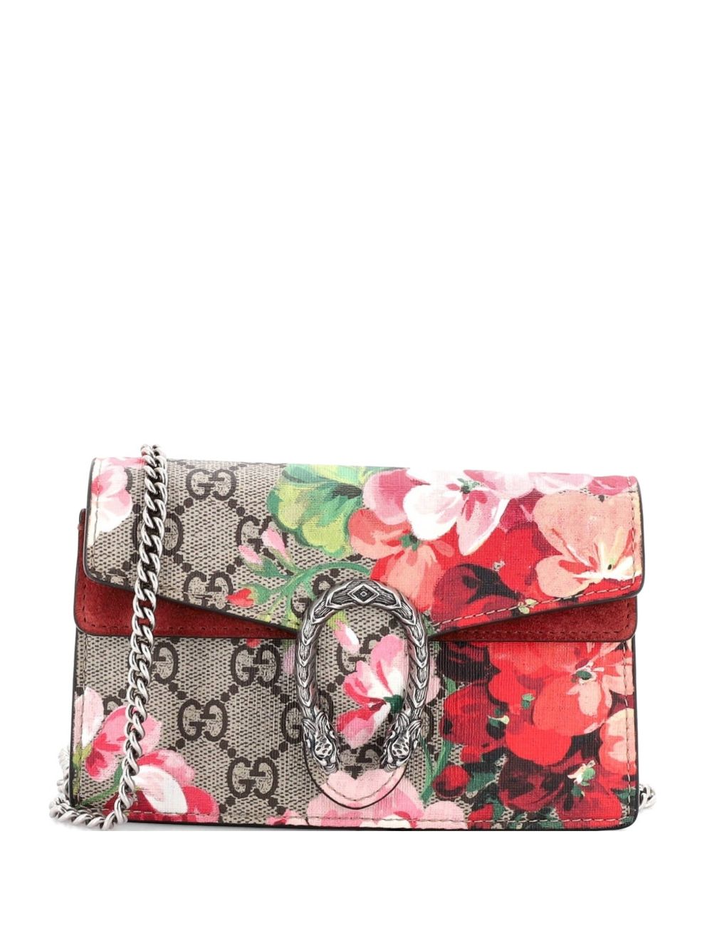 Dionysus Bag Blooms Print GG Coated Canvas Super Mini crossbody bag
