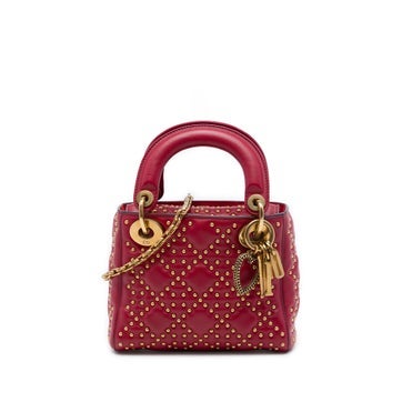 Mini Lambskin Cannage Studded Supple Lady Dior