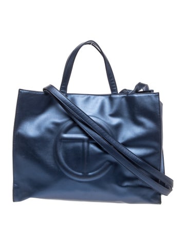 Vegan Leather Shopping Tote Medium