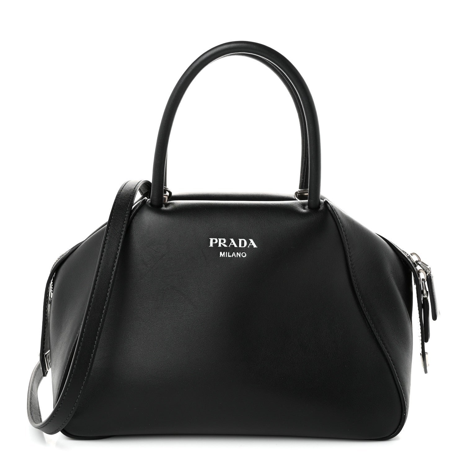 Prada Softy Calfskin Small Supernova Handbag Black