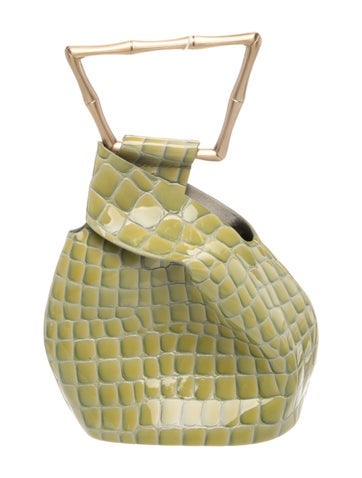 Embossed Leather Top Handle Bag