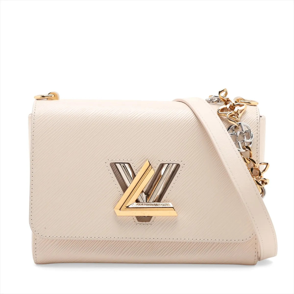 Louis Vuitton Epi Twist MM M22774 White There was an RFID response Mirror Includ