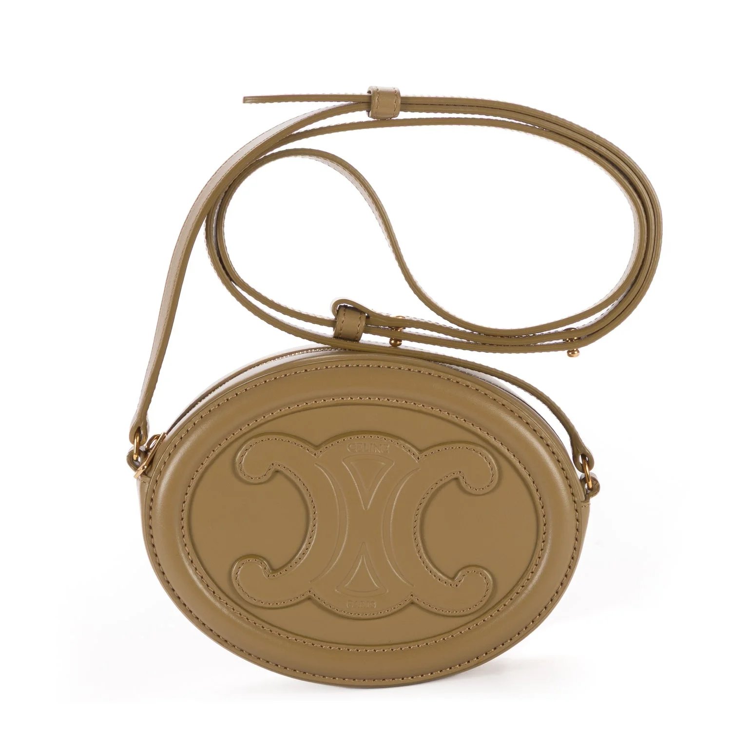 Leather Cuir Triomphe Oval Purse