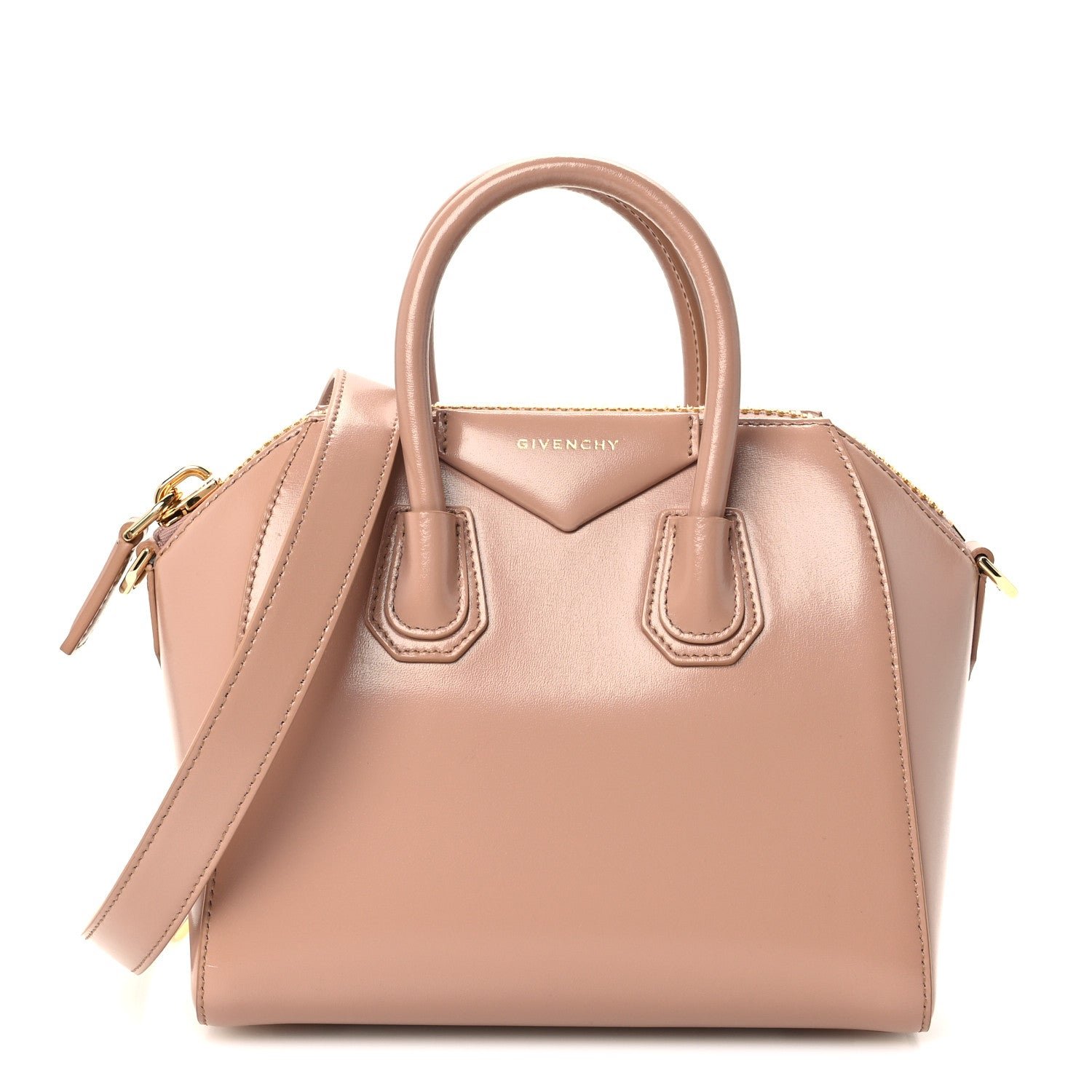 Givenchy Shiny Lord Calfskin Mini Antigona Flamingo