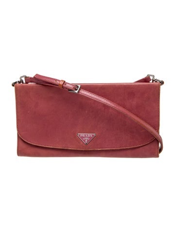 Prada Enameled Metal Triangle Shoulder Bag Vintage