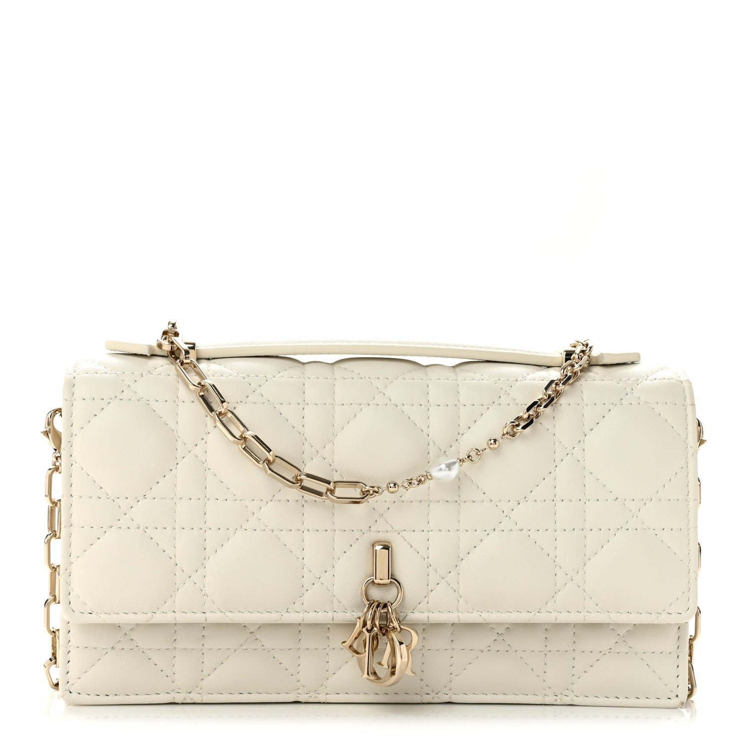 Christian Dior Lambskin Cannage Mini My Dior Bag Latte