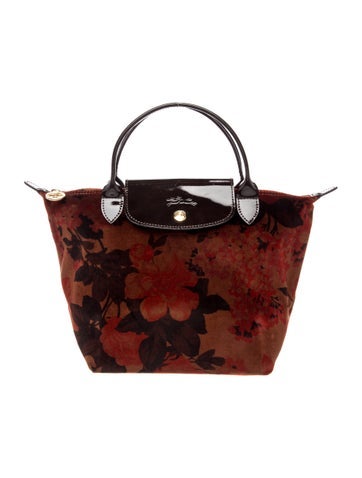 Longchamp Velvet Top Handle Bag