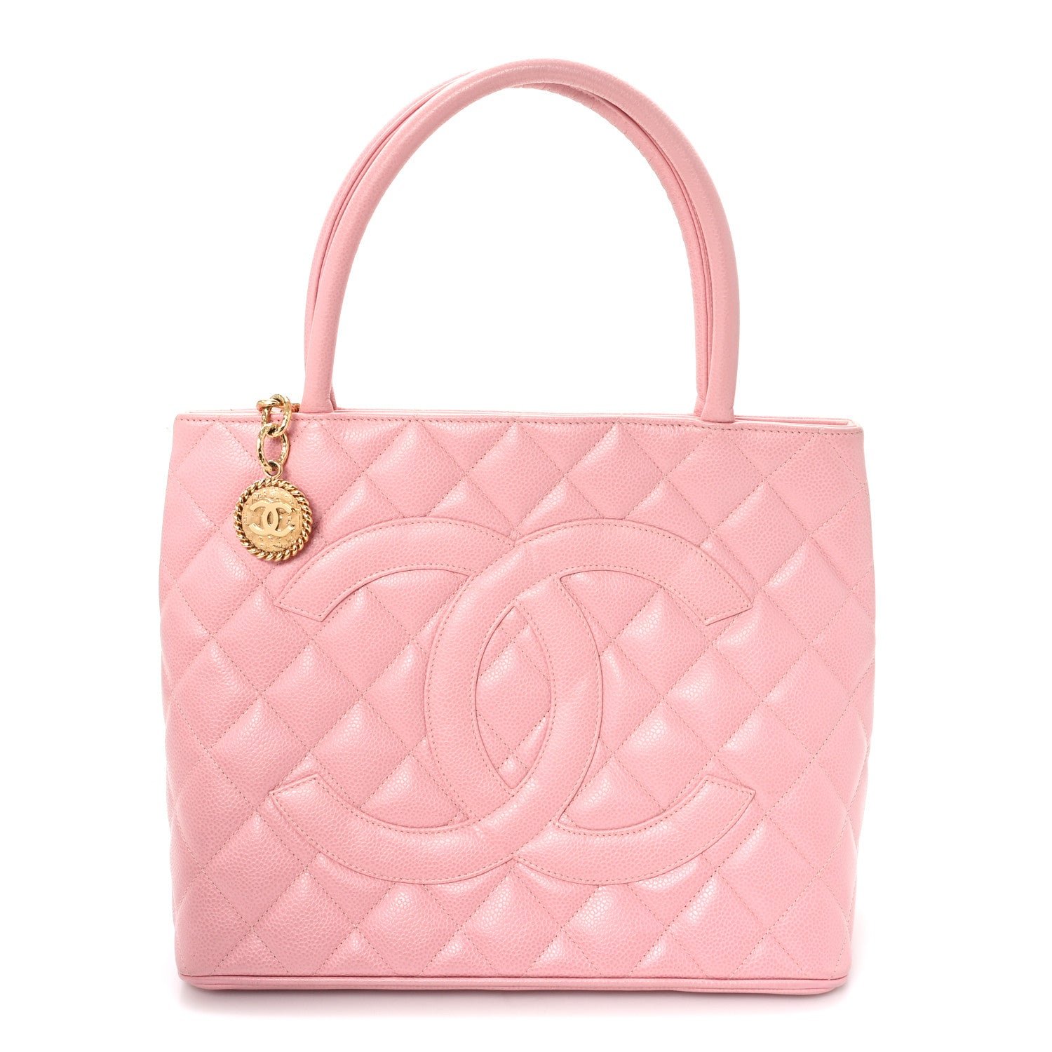 Caviar Medallion CC Tote Light Pink