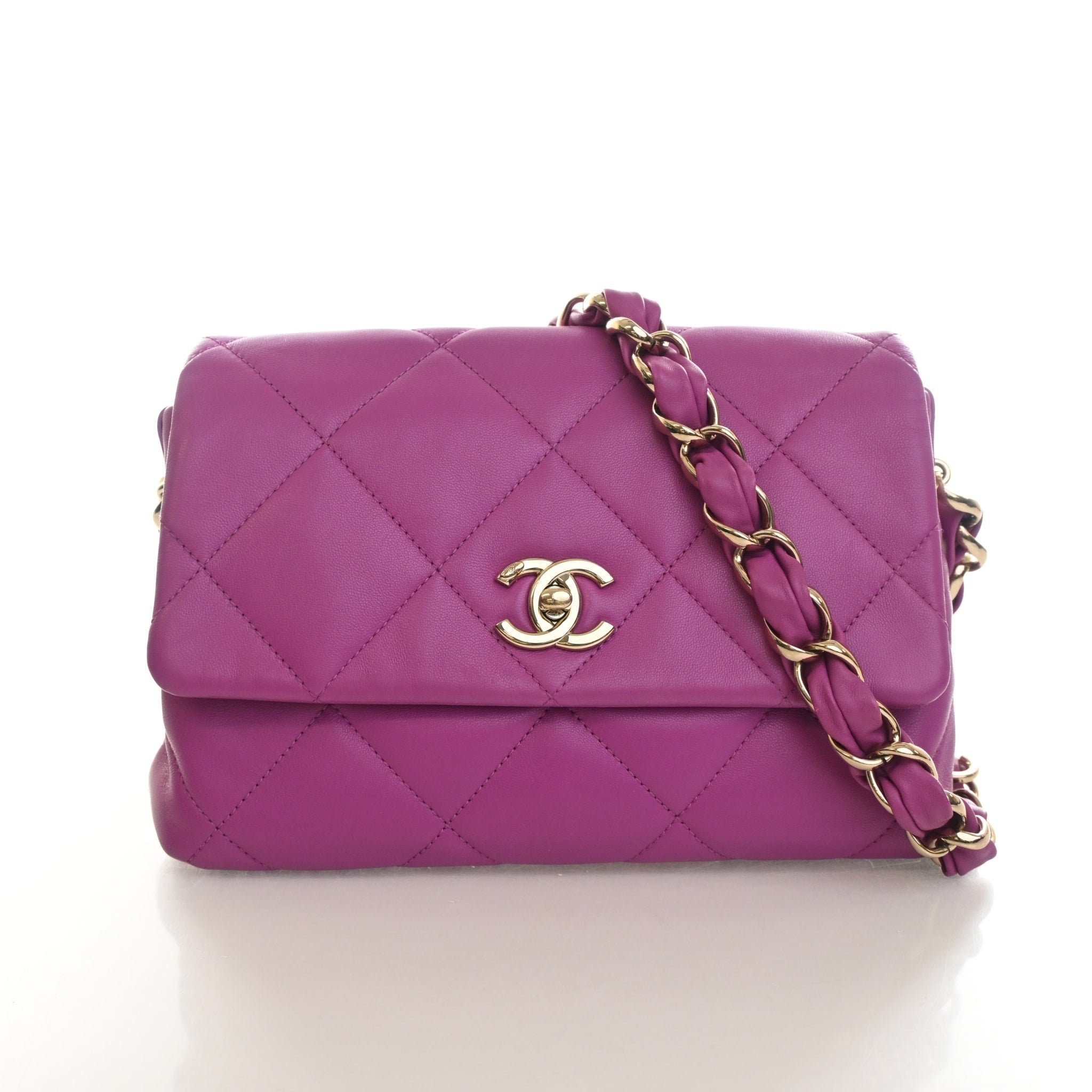Chanel Small Lambskin Chain Flap Bag