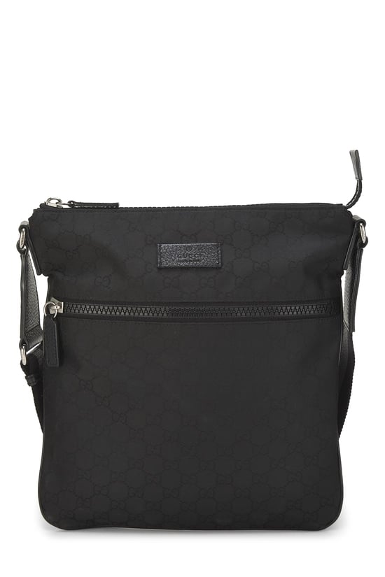 Black GG Nylon Messenger