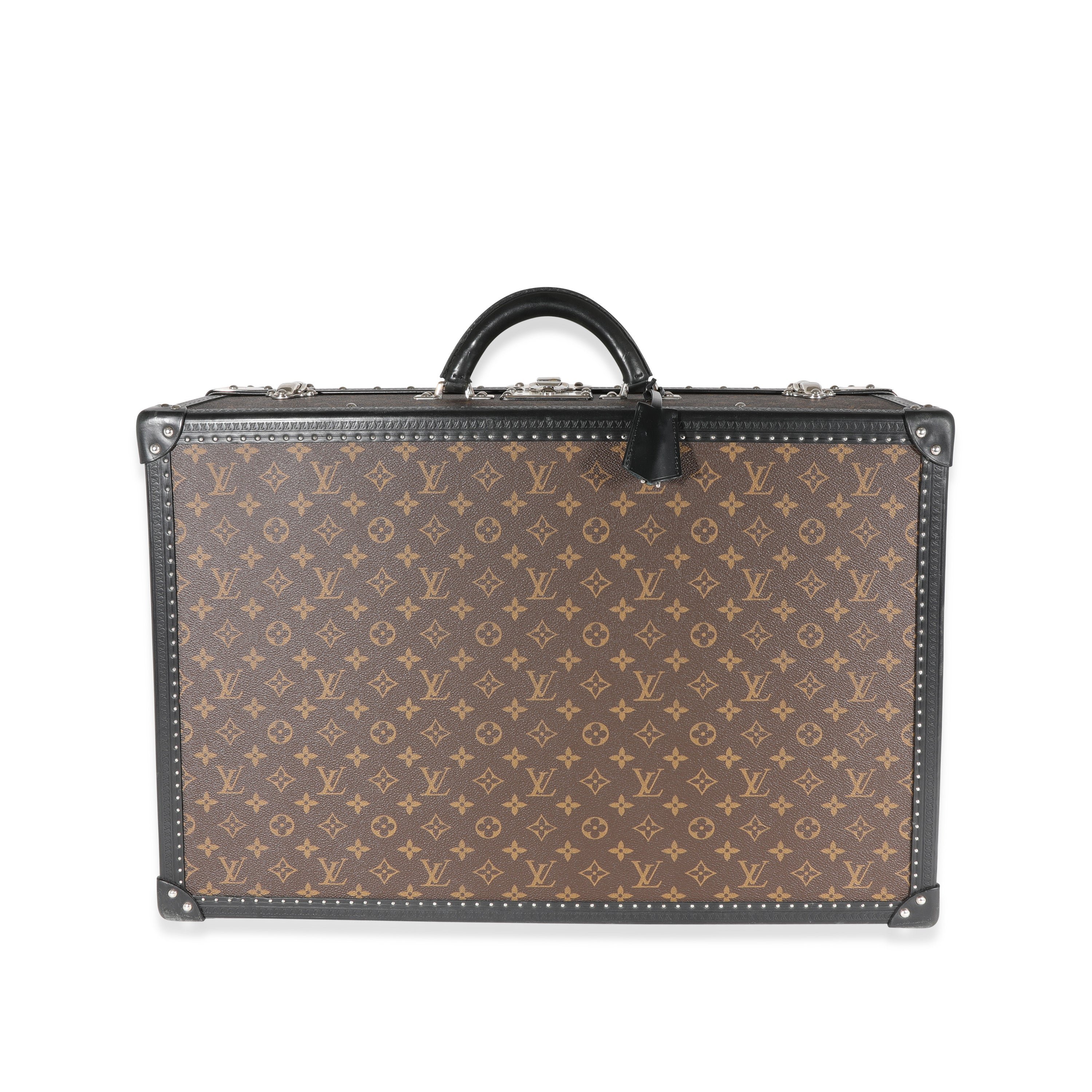 Monogram Macassar & Black Leather Alzer Trunk 60