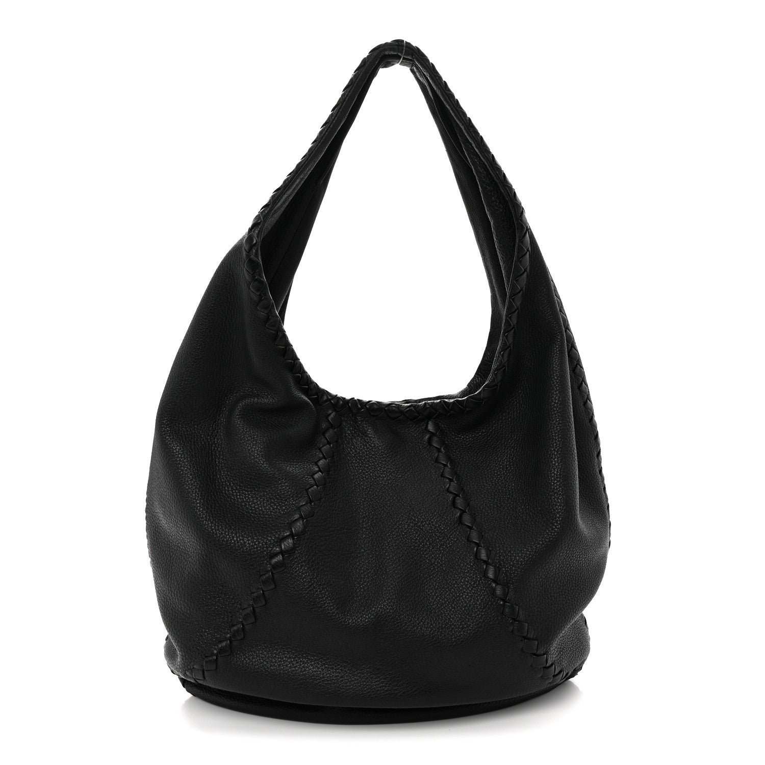 Bottega Veneta Cervo Deerskin Large Hobo Black