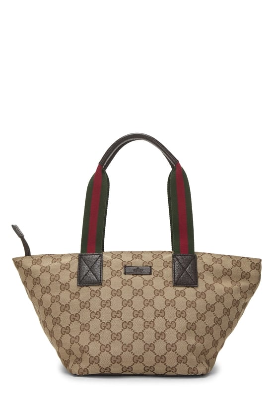 Original GG Canvas Soft Zip Tote Small