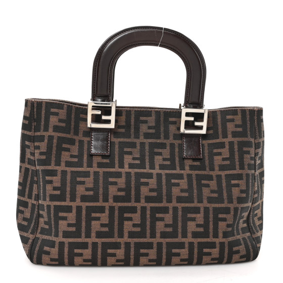 Fendi Zucca Small Holdall Tote Tobacco