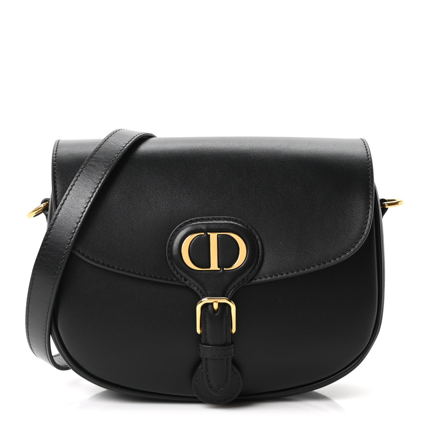 Christian Dior Box Calfskin Medium Bobby Flap Black