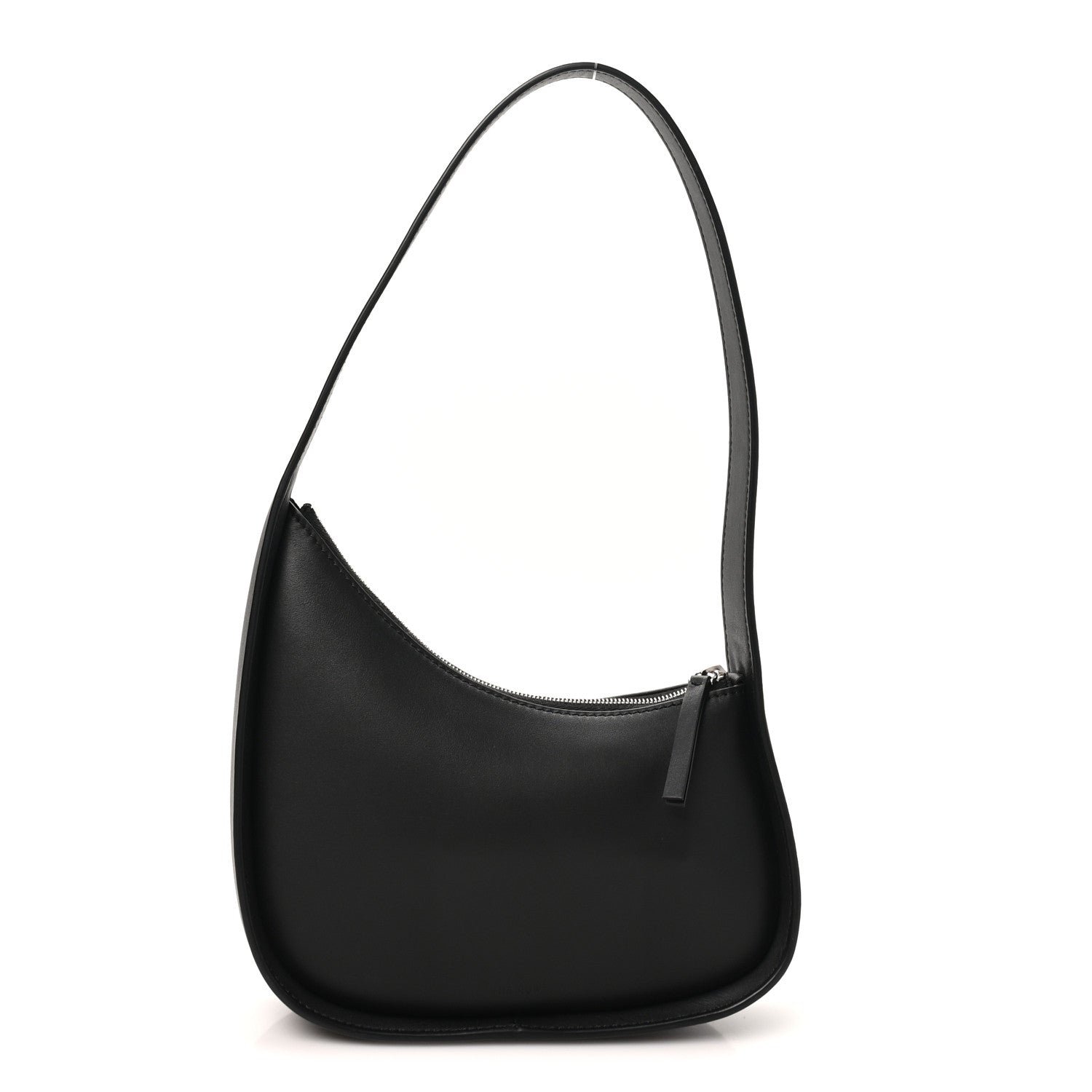 The Row Smooth Calfskin Half Moon Shoulder Bag Black