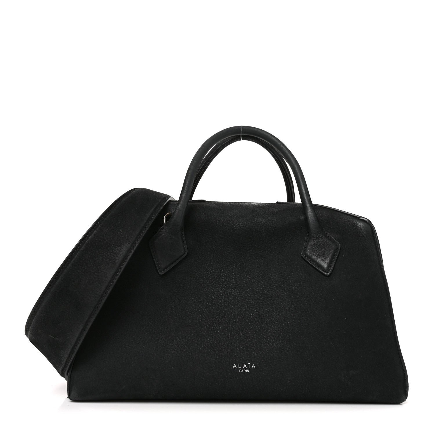 Alaia Nubuck Bowler Bag Anthracite