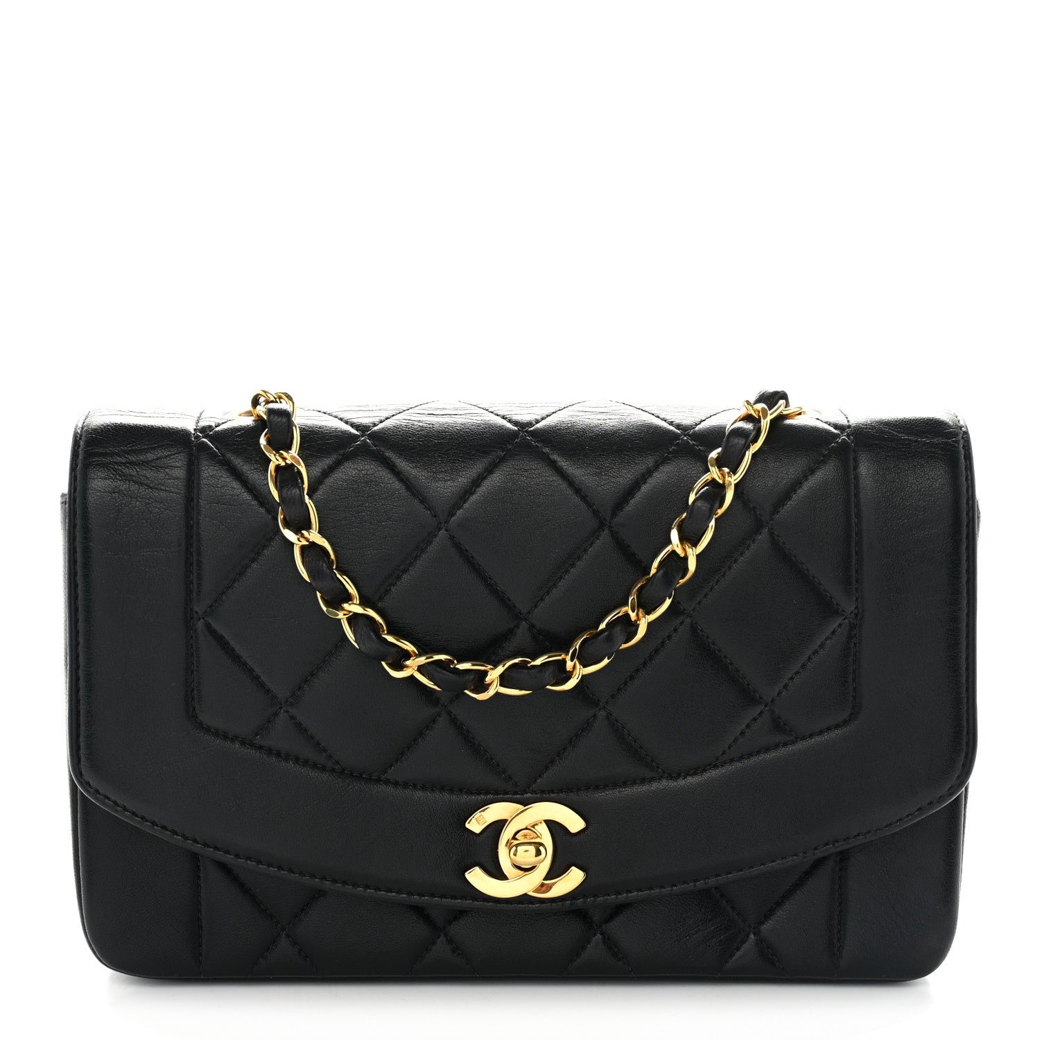 Chanel Lambskin Quilted Small Single Flap Black