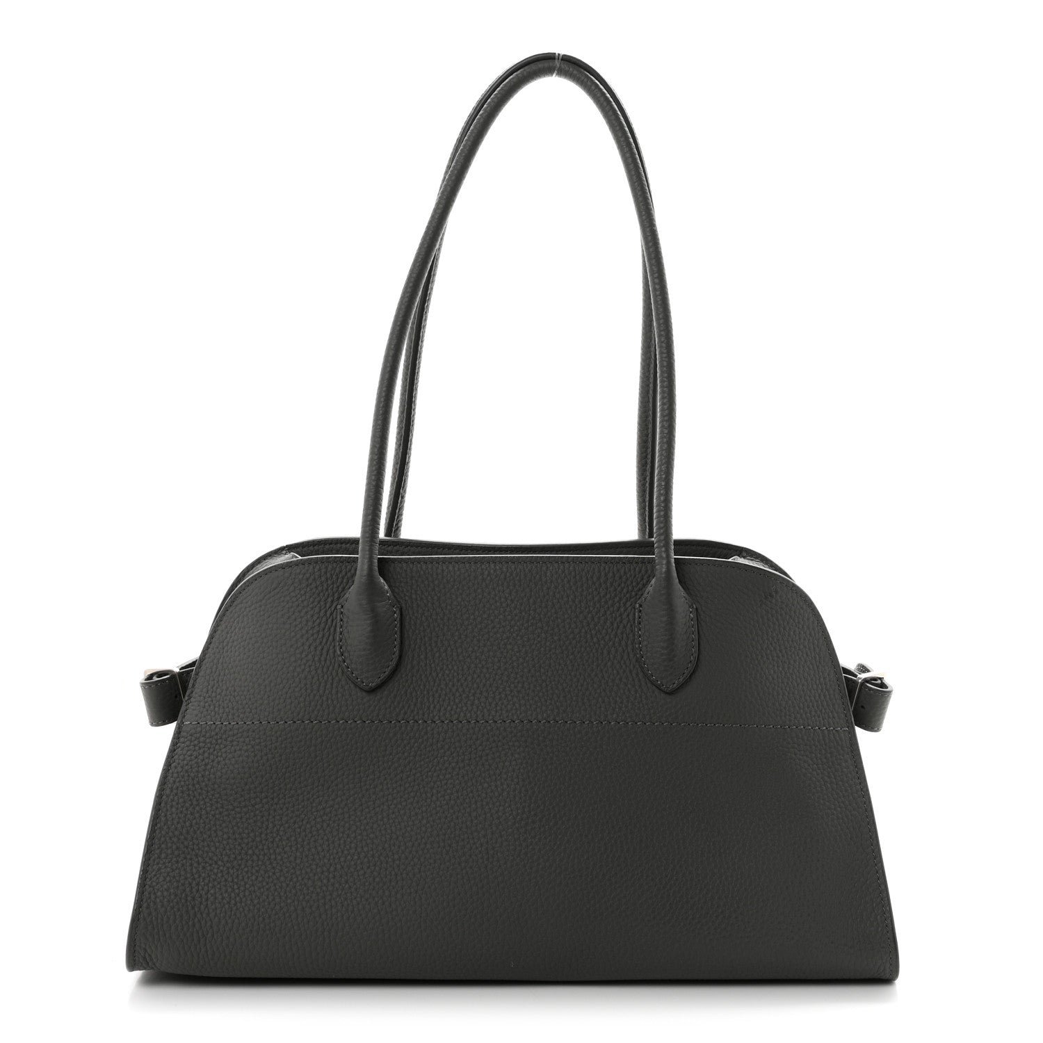 The Row Matte Grained Calfskin Margaux Shoulder 12 Timouse Grey