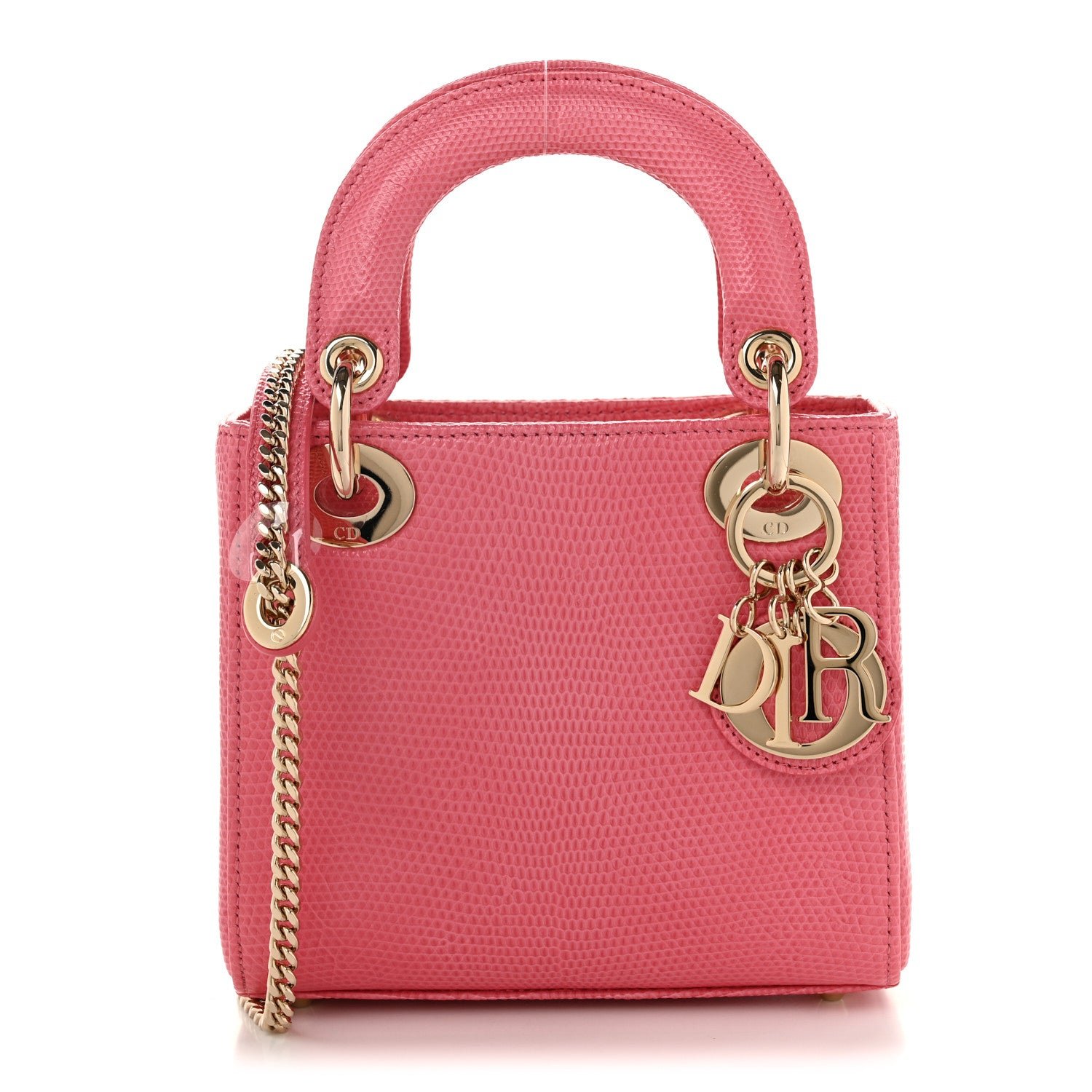 Christian Dior Lizard Mini Lady Dior Pink