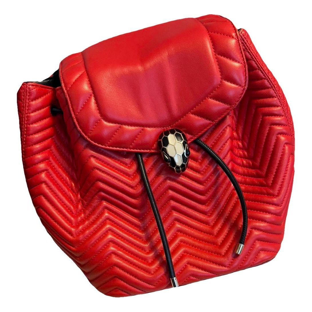 Serpenti leather backpack