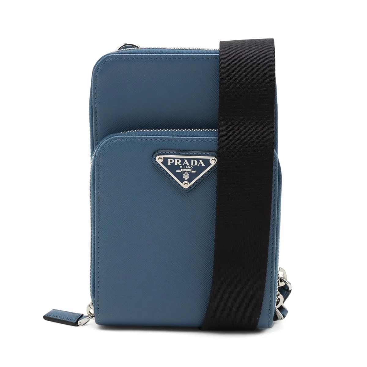 Prada Saffiano Leather Shoulder bag Blue 2ZH126