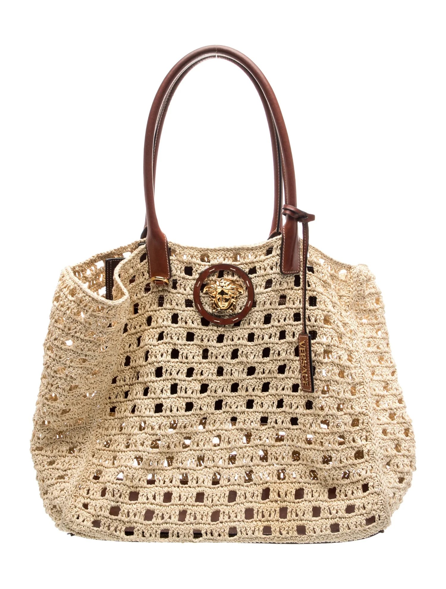Straw Raffia Crochet La Medusa Large