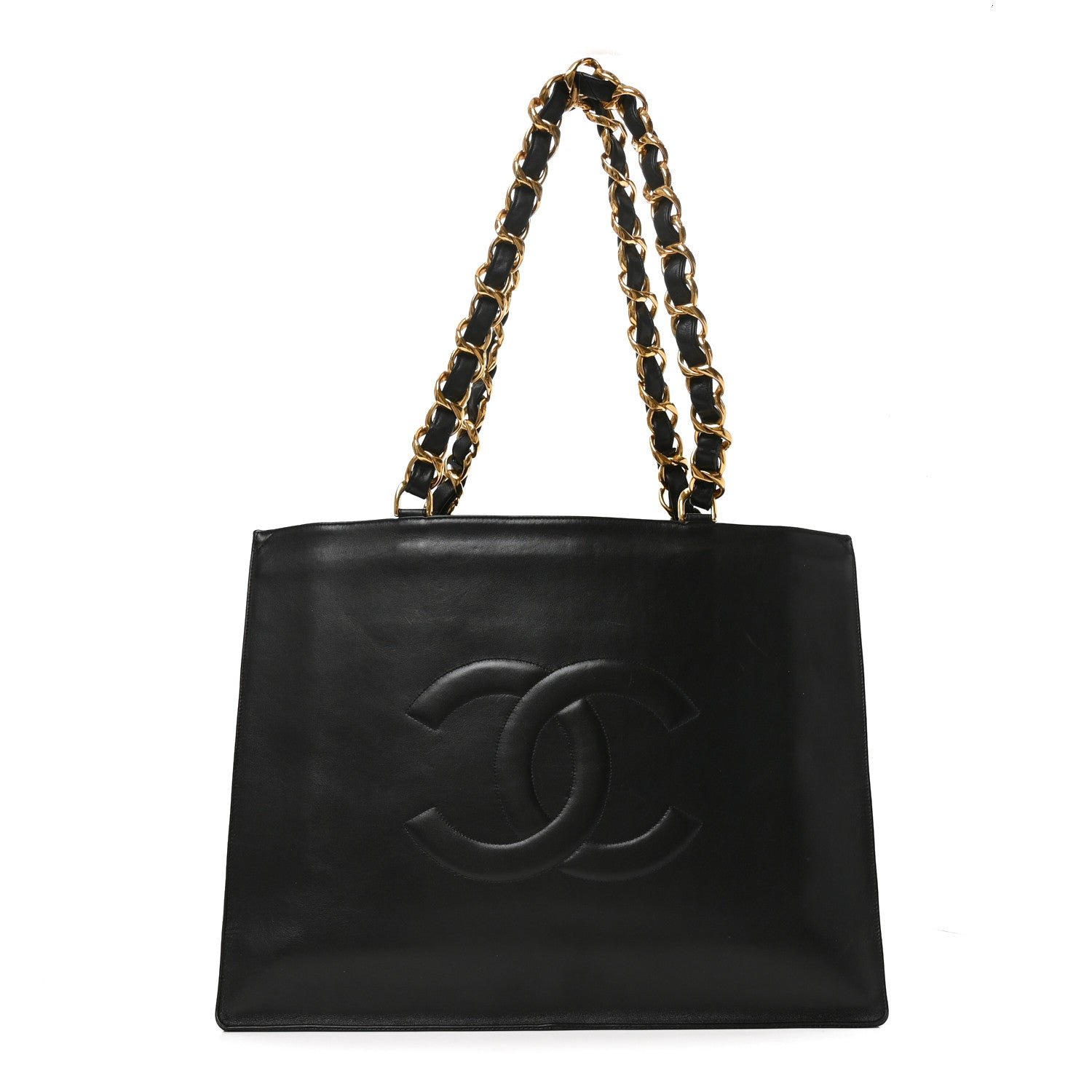 Chanel Lambskin CC Tote Black