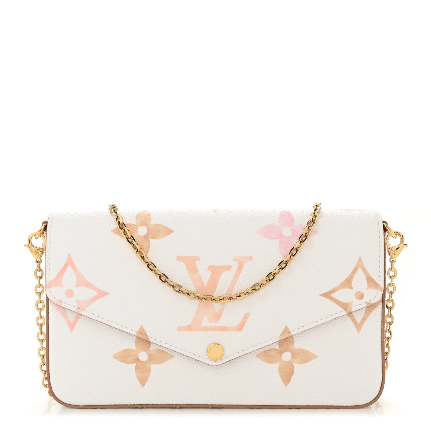 Louis Vuitton Monogram Giant By The Pool 2.0 Felicie Pochette Chain Wallet Beige