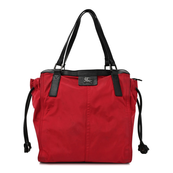 Burberry Nylon Buckleigh Packable Tote Bag Red