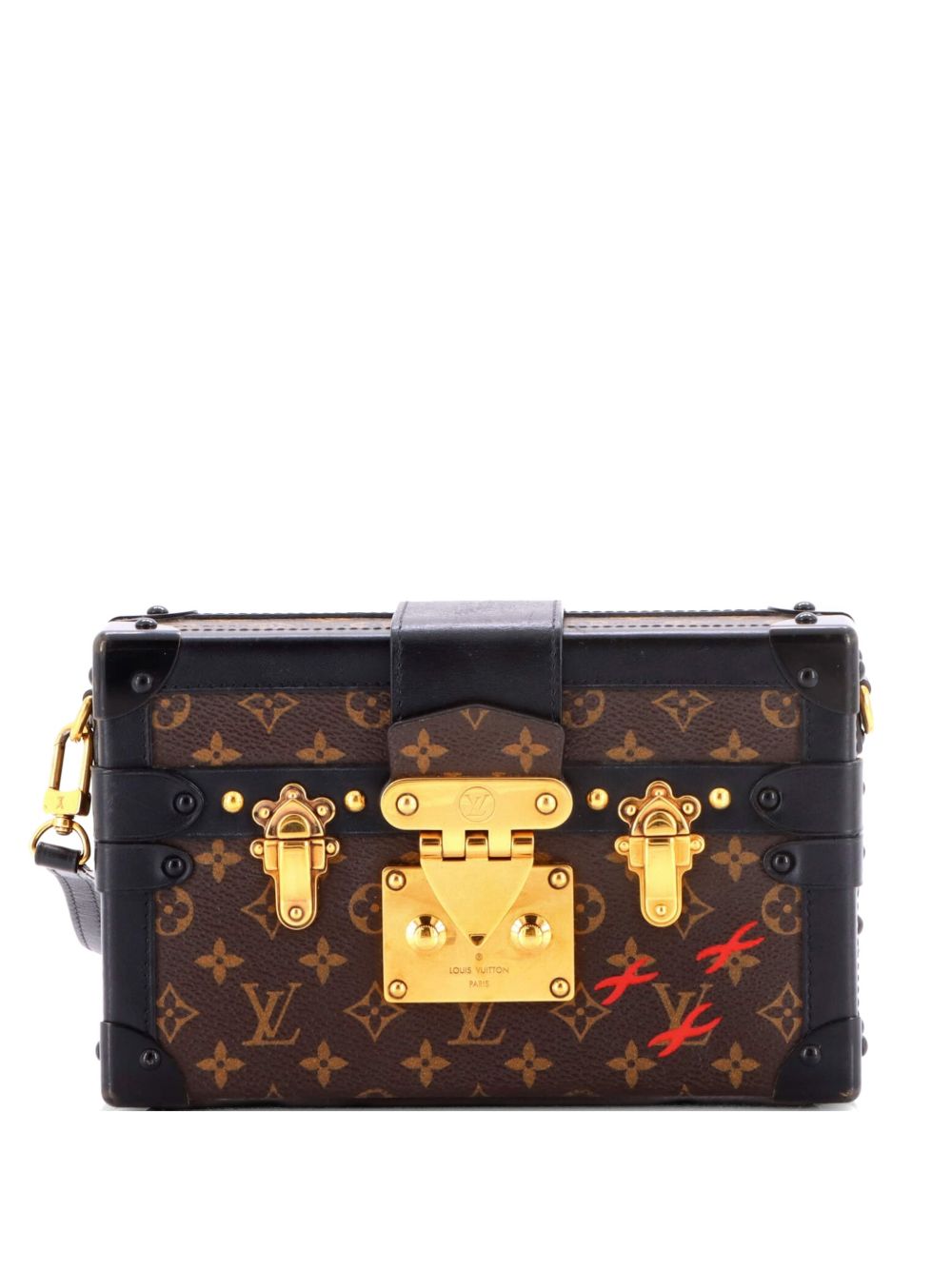 Louis Vuitton Petite Malle Handbag Monogram Canvas clutch bag