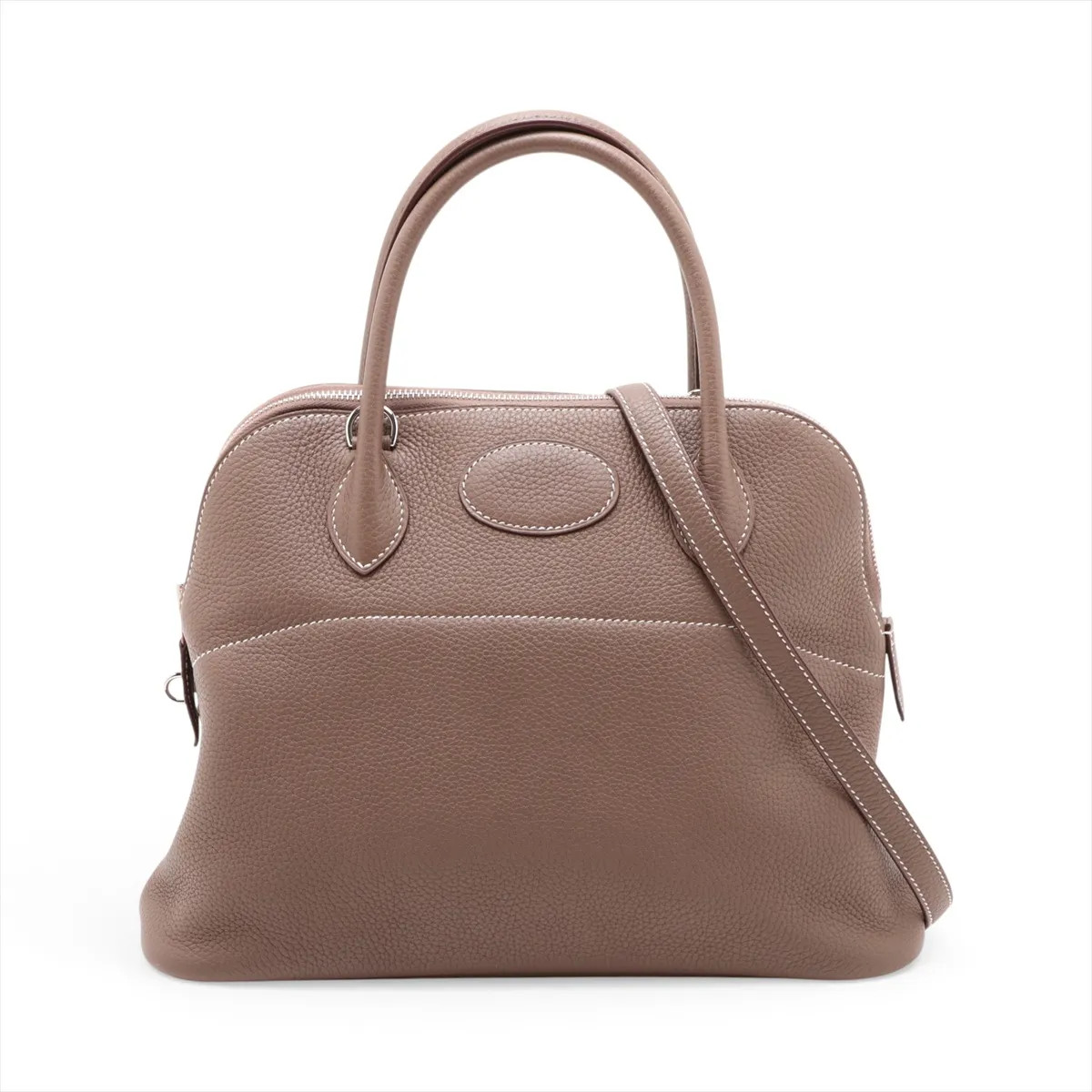 Hermès Bolide 31 Taurillon Clemence Etoupe Silver Metal Fittings