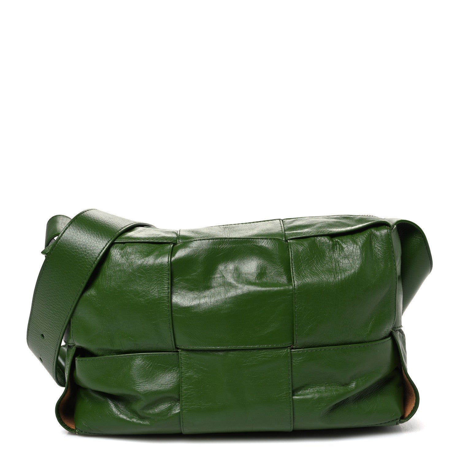 Bottega Veneta Bottega Veneta Paper Calfskin Maxi Intreccio Medium Arco Camera Bag Avocado