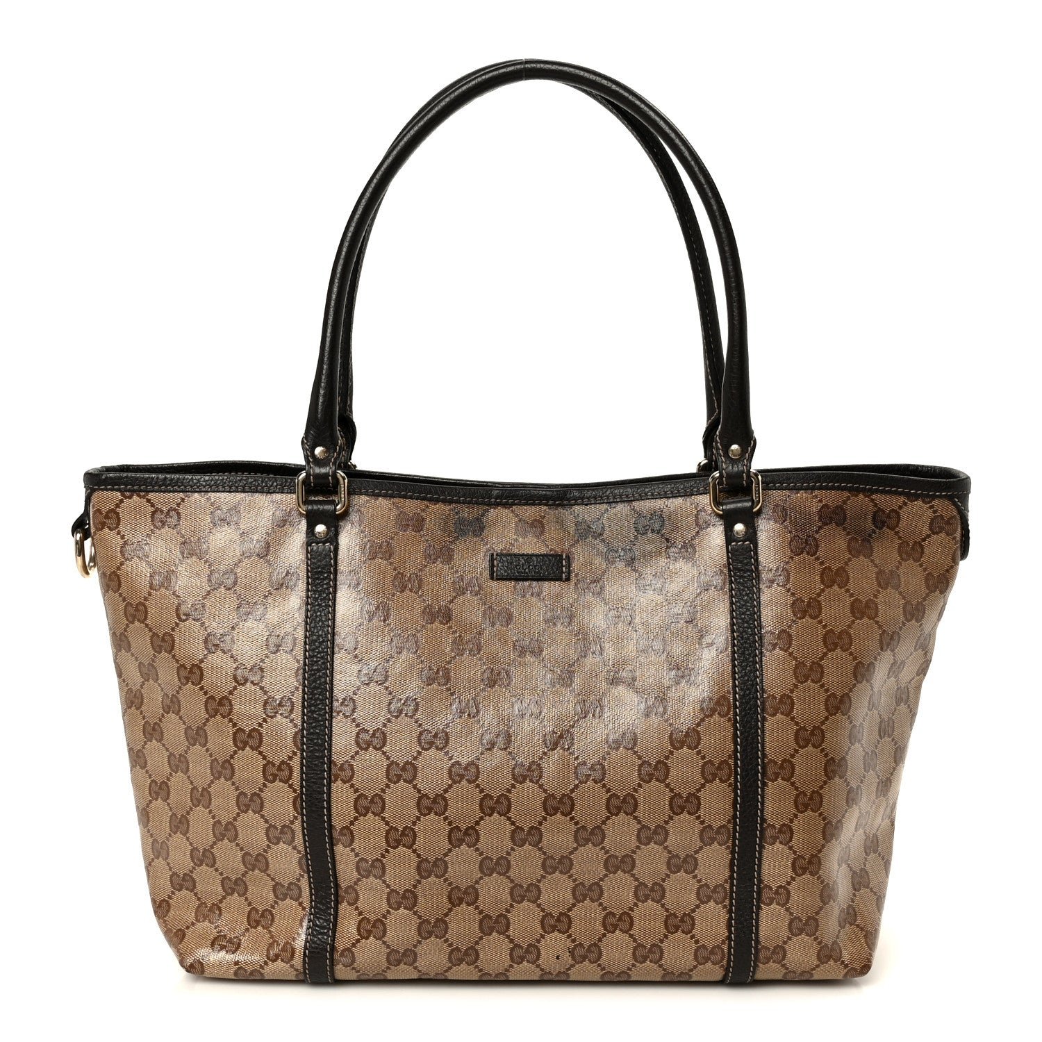 Gucci Crystal Monogram Medium Joy Tote Beige Ebony Testa Di Moro