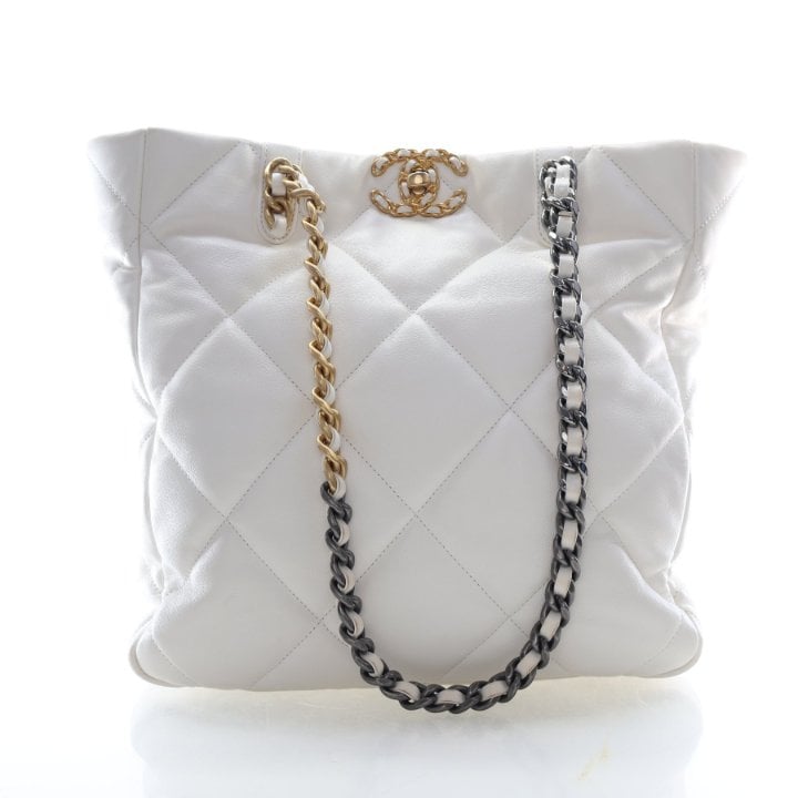 Chanel Large Lambskin 19 Shopping Tote