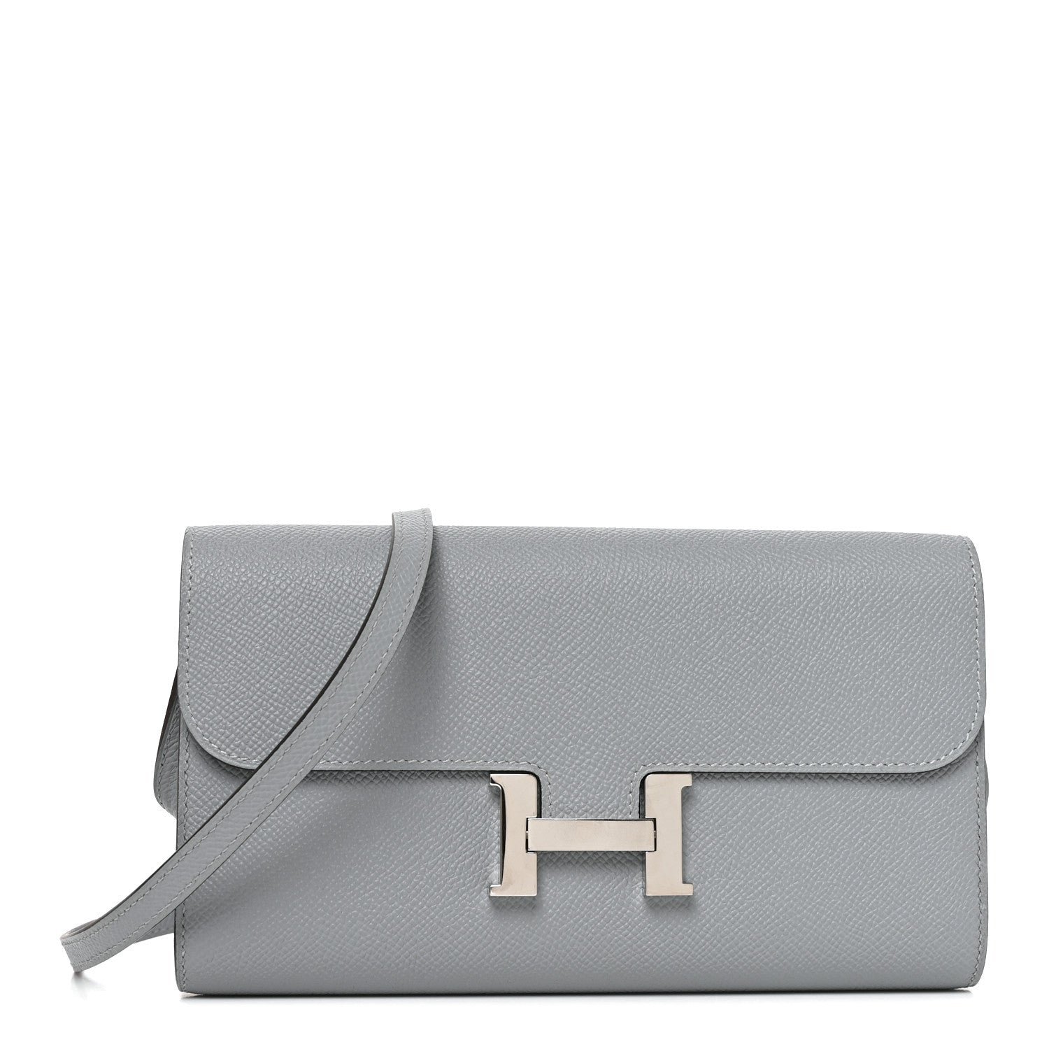 Hermes Epsom Constance Long To Go Wallet Gris Pantin