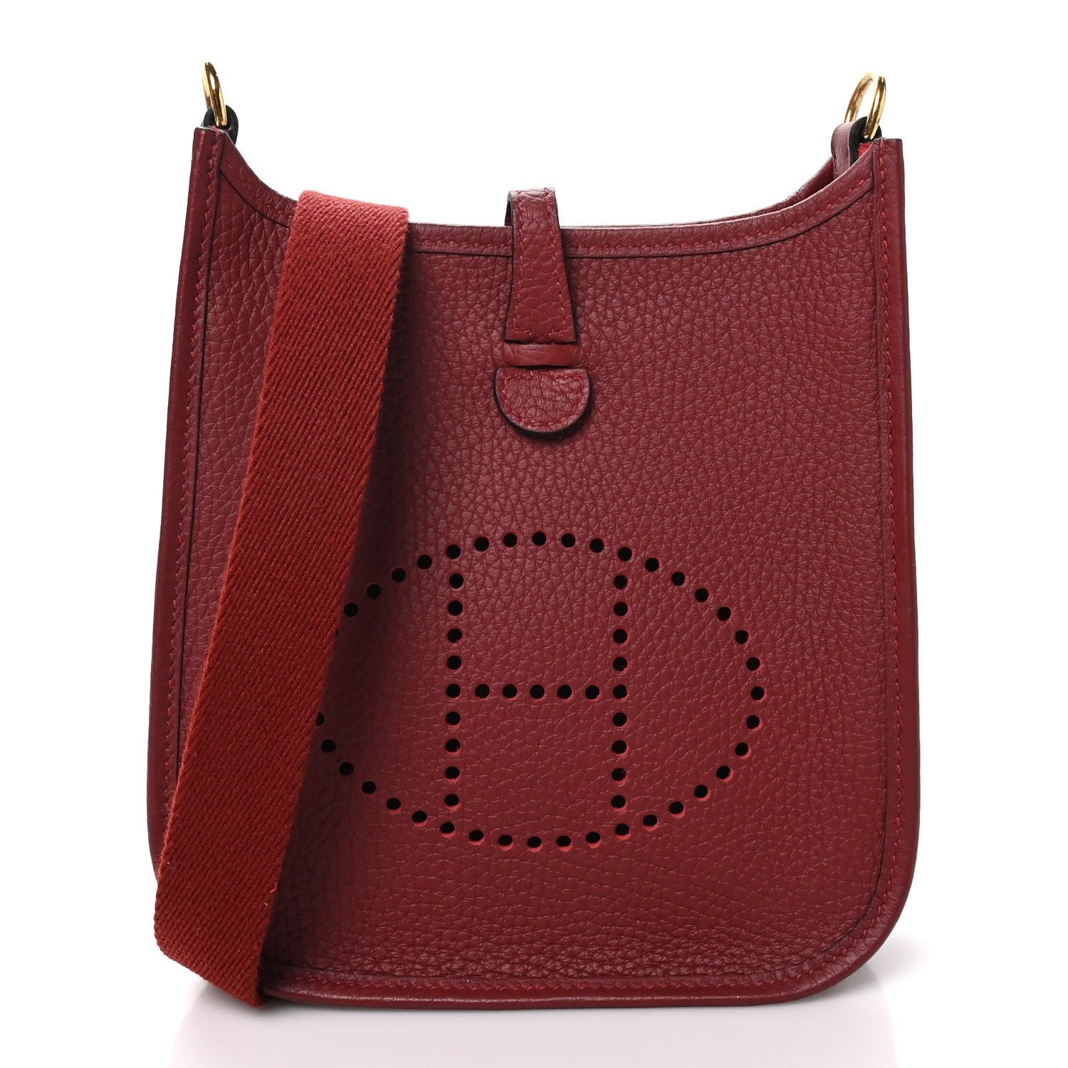 Hermes Taurillon Clemence Evelyne TPM Rouge H