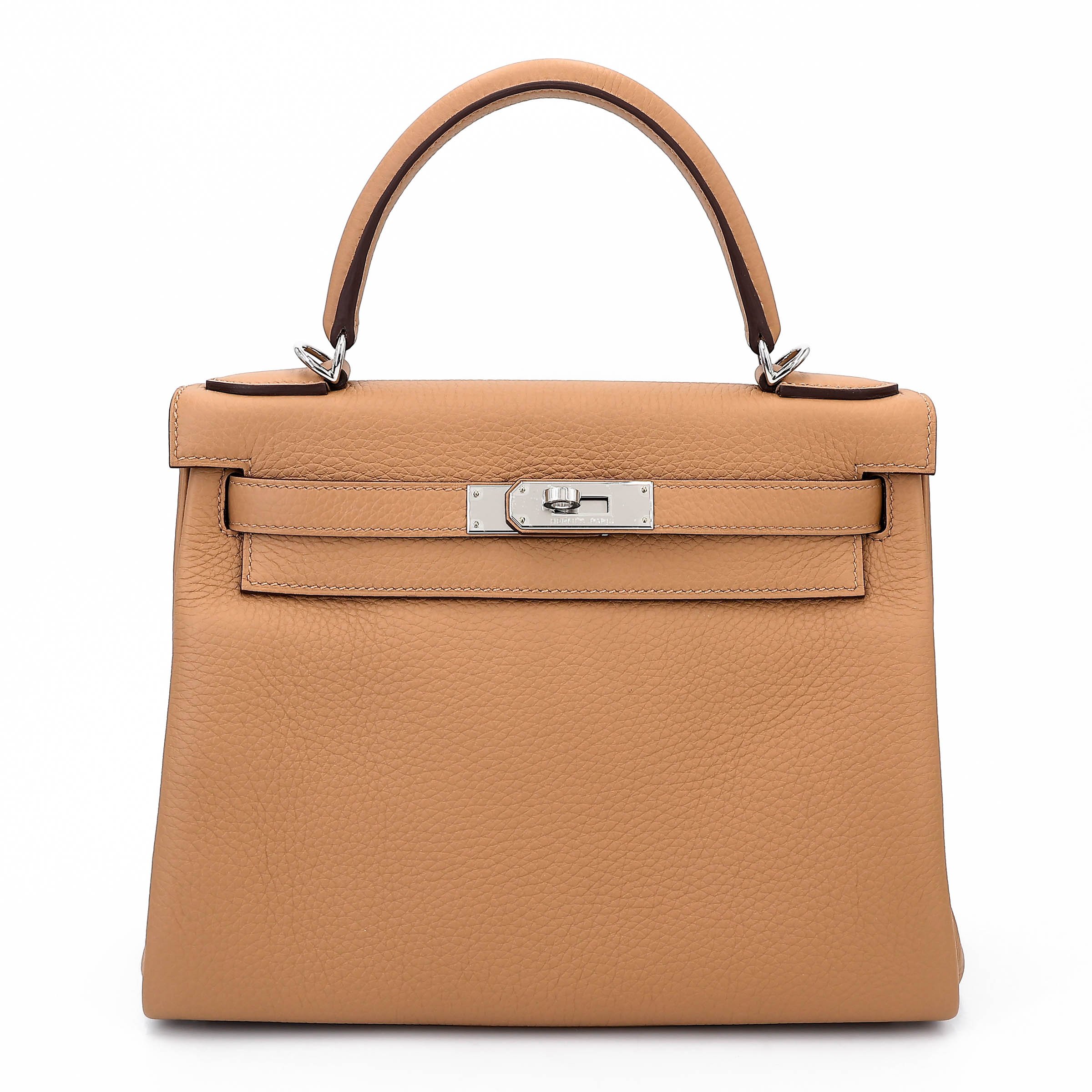 Brand New ( Rank N ) HERMÈS Kelly 28 Biscuit (4B) Clemence Palladium hardware K (2025)