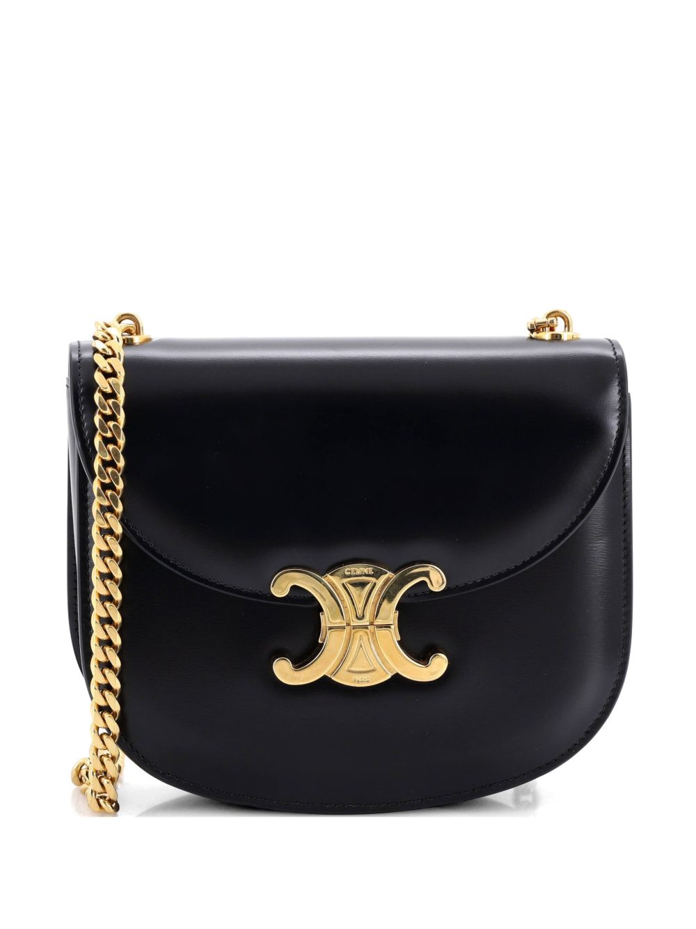 Triomphe Besace Clea Chain Flap Bag Leather shoulder bag