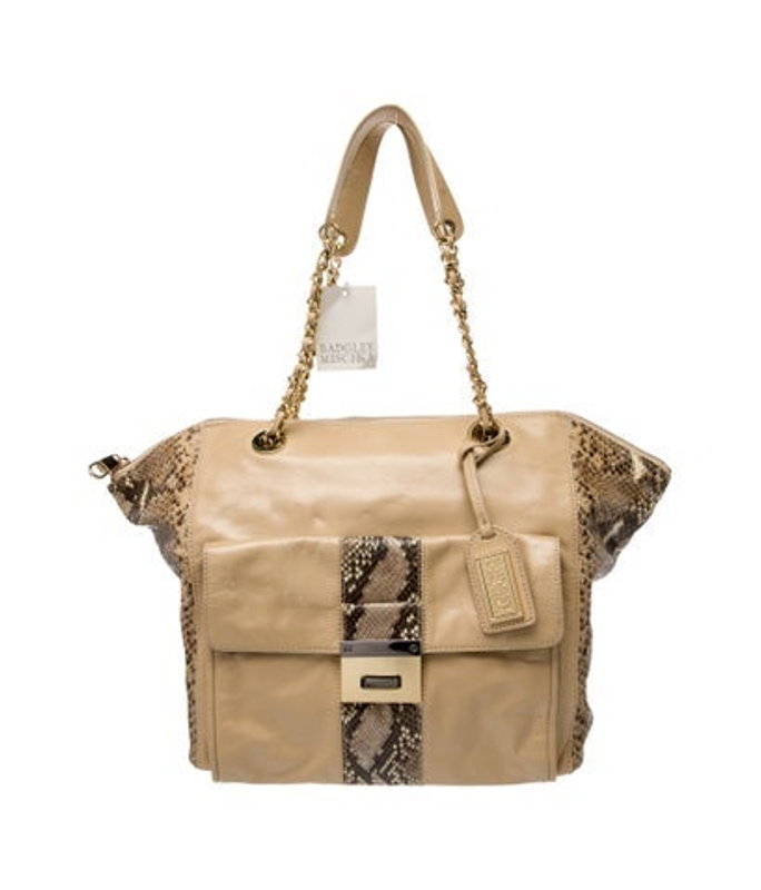 Badgley Mischka Mischka Embossed Leather Shoulder Bag
