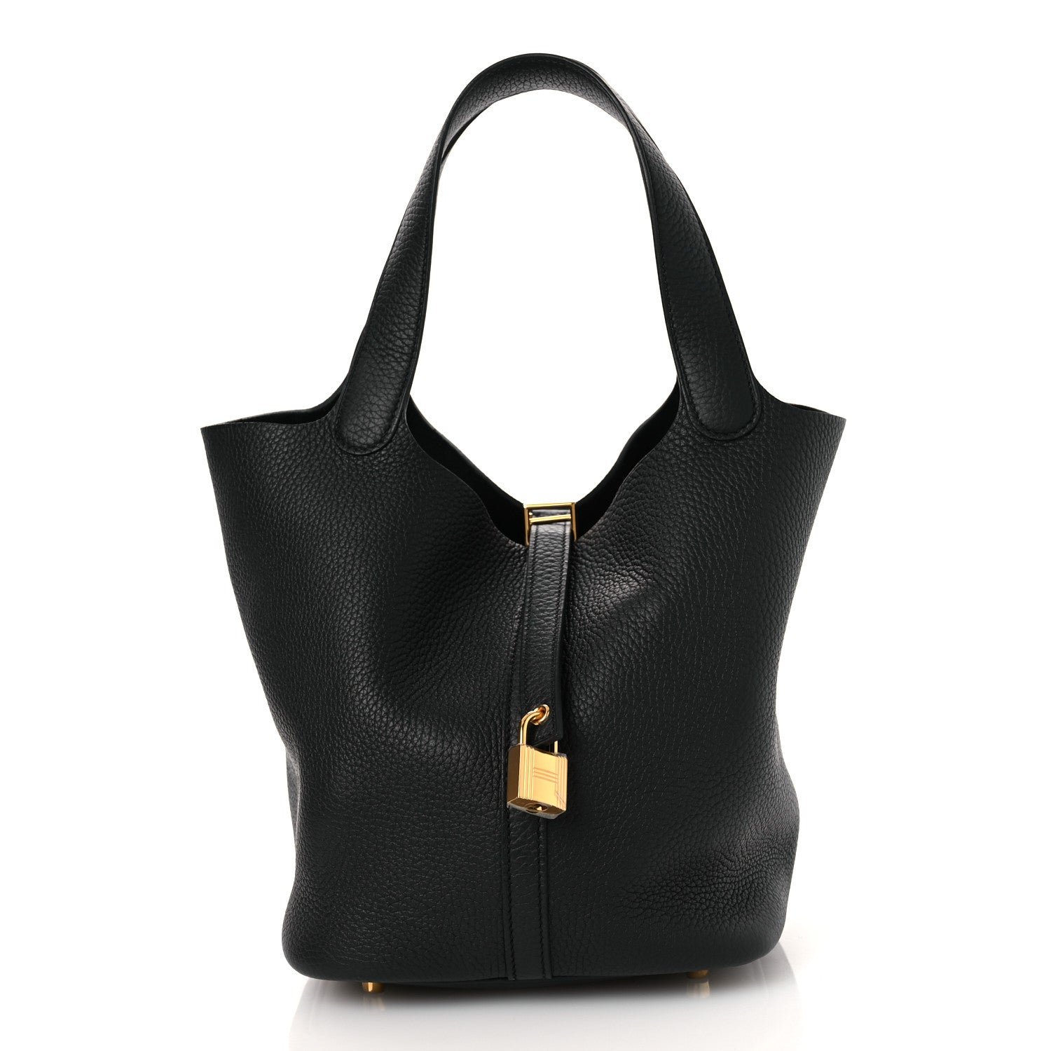 Hermes Taurillon Clemence Picotin Lock 22 MM Black