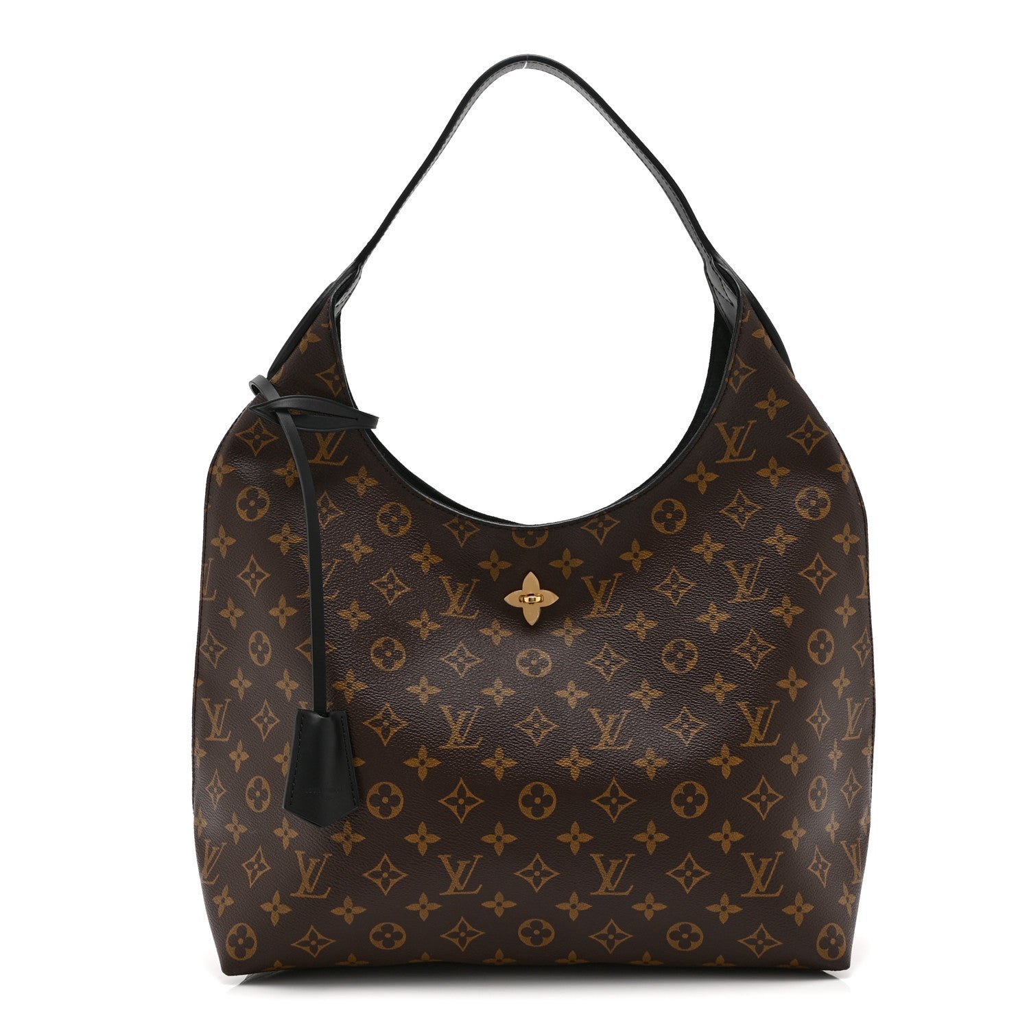 Louis Vuitton Louis Vuitton Monogram Flower Hobo Black